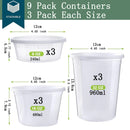 The Portion Line | Leakproof Deli Containers, 8/16/32 oz Sets