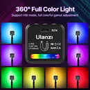 Ulanzi L2 RGB Mini Magnetic Video Light for Gopro Hero 12 11 10 9 8 7 6 DSLR LED Camera Light With Honeycomb Diffuser lamp Kit