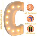 91.5CM DIY Name Giant Led Light Letter Frame Box Wedding Valentine's Day Party Decoration Anniversary Baby Shower Birthday Decor