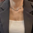 Mewanry Square Smile Face Pattern Necklace For Women Couples New Fashion Vintage Simple Hip Hop Party Jewelry Gifts Wholesale