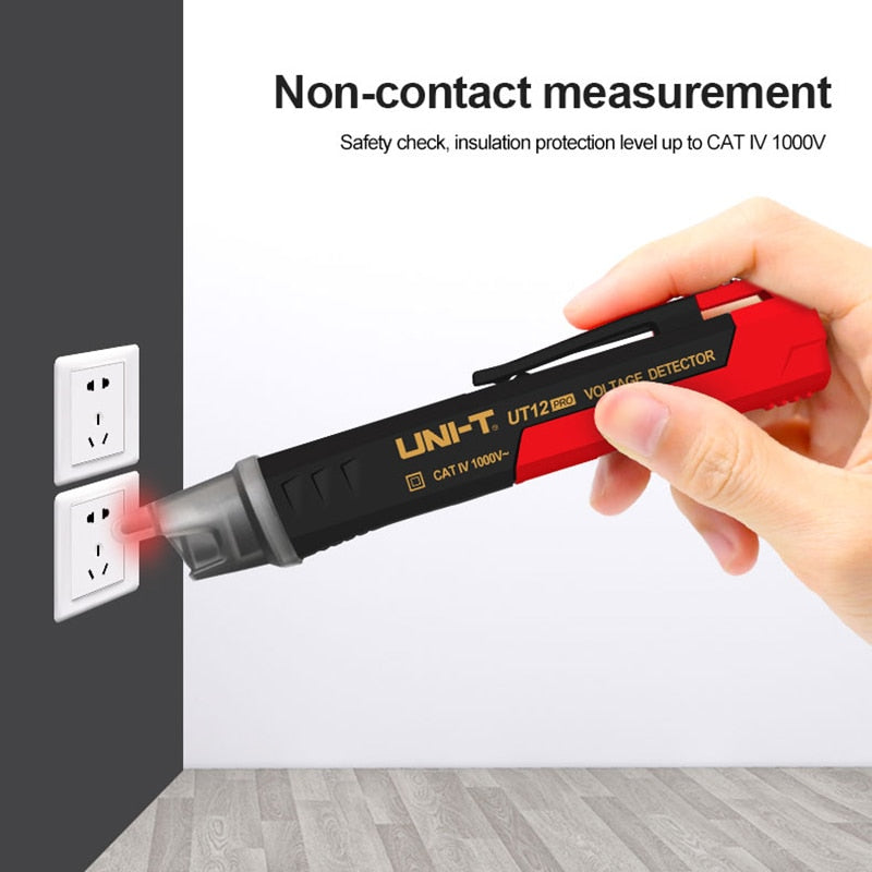 UNI-T UT12D Pro AC Voltage Tester Detector Non-contact Indicator Pencil Stick 12V-1000V Electric Power LED Light Sensor Meter