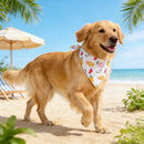 Dog Bandana Fruit Floral Spring Washable Soft Doggy Scarf Kerchief Summer Adjustable for Small Medium Large Dogs Pets