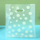 50/100Pcs Daisy Style Plastic Gift Bags With Handle, Shopping Bag Tote Bags Perfect for Mother's Day Wedding Birthday Holidays