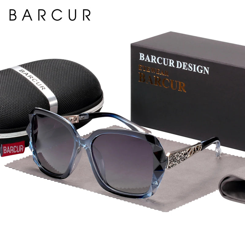 BARCUR Polarized Sunglasses Women UV400 Lady Fashion Gradient Sun Glasses for Women Eyewear Accessory