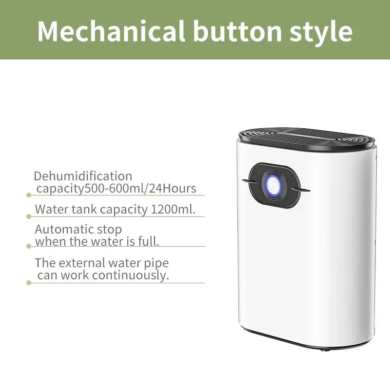 Xiaomi 1.2L Dehumidifier and Air Purifier 2 in 1 For Home For Room For Kitchen, Mute Moisture Absorbers Air Dryer Moisture Proof