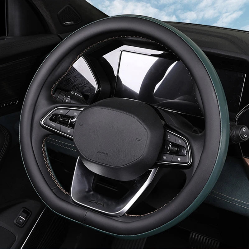 Suitable for Geely Monjaro 2021-2024 Car Steering Wheel Cover All Season Anti Slip Sports Leather Handle Cover