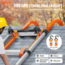 VEVOR Orange/Black Ladder Roof Hook Heavy Duty Steel Ladder Stabilizer Roof Ridge Extension Rubber Grip T-Bar 500 lbs