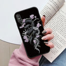 Herzblumen-Hülle für Redmi 9A 9AT Handyhülle Niedliches Silikon Stoßfest Weiche Coque für Redmi 9A 9 AT Hülle Cartoon Hübsch Matt