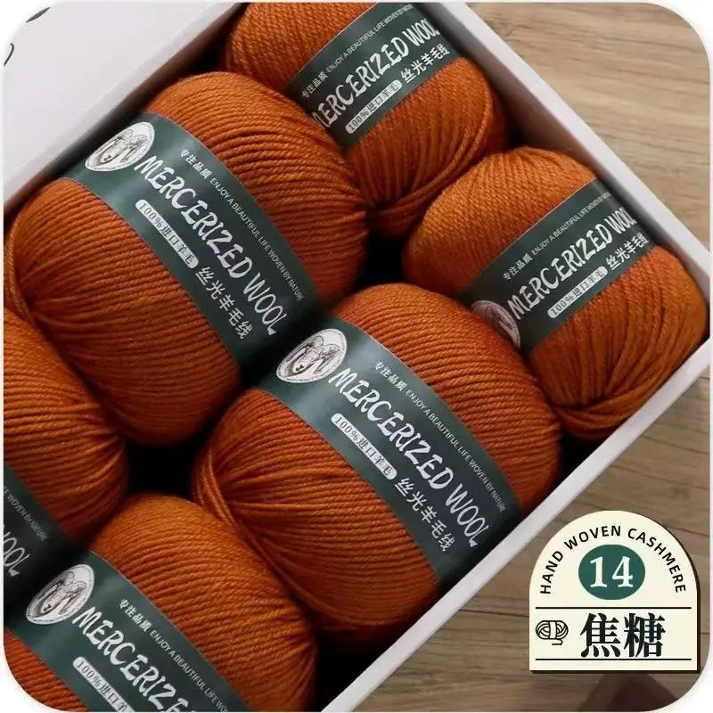 Hand-knitted Mongolian Cashmere Yarn for Cardigan Hat and Sweater, Worsted Woolen Wool, Hand-knitted Thread, 100g