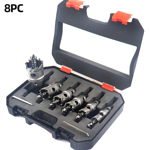 The Bore Set | 8-Piece TCT Tungsten Carbide Hole Saw Kit, 16-35mm