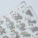 1PCS 5D Cartoon Kuromi Hello Kitty Nail Stickers Sanrio Animation Nail Art Decoration Sanrio Cute Melody Embossed Stickers