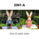 Easter Bunny Rabbit Straw Figures Decoration 35cm Easter Straw Easter Rabbit Bunny Figurine Home Garden Wedding Ornament