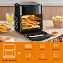 15L Large Electric Air Fryer Oven, 220V Oil-Free, with 6 Cooking Modes, 1800W Smart Convection Oven for Home, LED Touch Screen
