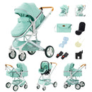 Kinderwagen 3 in 1, vierrädriger Kinderwagen, 2 in 1 Babyauto, leichte Kinderwagen, Multifunktionskinderwagen, Kinderwagen, Poussette