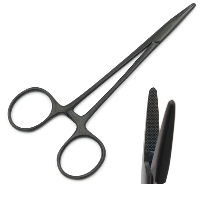 Porcelain Black Handle Insert Needle Holder For Double Eyelid Thread Embedding Surgery Tool Cosmetic Plastic Instrument Fine Ne