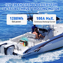 12V 100Ah Lifepo4 Lithium Battery 100A BMS for RV Solar Marine Trolling Motor Backup Power Group 31 Deep Cycle Lithium Batteries
