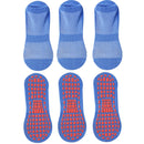 3 Pairs Men's Non-slip Silicone Floor Socks Casual Cotton Mesh Breathable Cozy Yoga Trampoline Foot Massage Ballet Dance Unisex