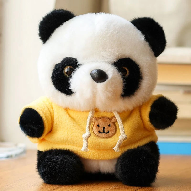 25CM Cute Panda Plush Toy Chinese National Treasure Chuanhoodie Sweater Doll Festival Gifts For Children's Birthday Gifts