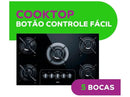Cooktop 5 Gas Bits LPG Consul Tempered Glass-Bivolt
