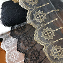 5yard Cross Lace Fabric Table Runner Skirt Christmas Easter Day Christian Catholicism Water Soluble Mesh Lolita Jewelry Party