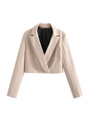 Willshela Two piece set Women suits Cropped Blazer and Mini Skirt Elegant High Fashion Chic Lady 2 piece set Women blazer set