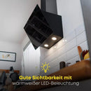 Dunstabzugshaube 60cm Umluft Touch-Display Glas A++ LEDs YYWH0460