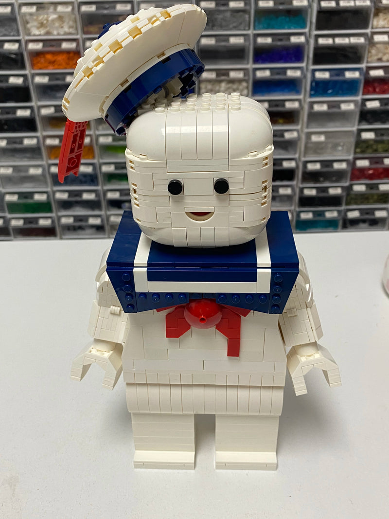 MOC Movie New White Stay Puft Marshmallow Man Building Blocks Set For Ghostbustered Ghost Hunting Team Bricks Toy Children Gift