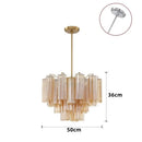 The Amber Orbit | Tiered Glass Chandelier with E14 Sockets