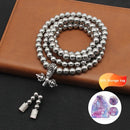 Tactical 10MM Steel Chain Buddha Beads Self Defense Hand Bracelet Necklace EDC Outdoor Tools Self Protection Survival