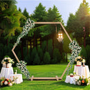 Hexagon Wooden Wedding Arch Frame Heavy Duty Flower Backdrop Stand