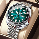POEDAGAR Luxury Brand Men Clock Date Week Fashion Quartz Male Wristwatch Luminous Waterproof Stainless Steel Men's Watches Reloj