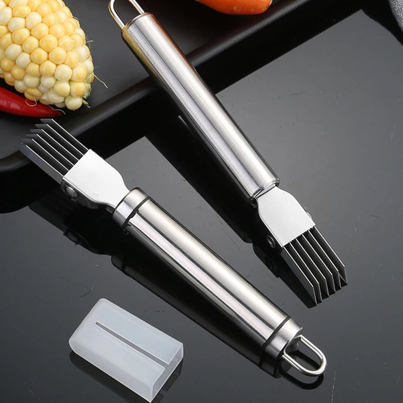 Onion Garlic Shred Knife Cutter Stainless Steel Chopped Green Onion Knife Food Speedy Chopper Vegetable Cutter Knife Shred Tools