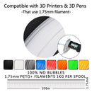 SUNLU 10KG 3D Filament PETG Filament 10kg 22 lbs 1.75mm 3D Printer Filament  Good acid and alkali resistance High transparency