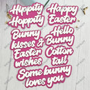 KSCRAFT 2025 Easter Sentiments Cutting Dies Stencils for DIY Scrapbooking Decorative Embossing DIY Paper Cards