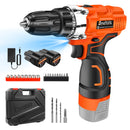 BRIEFNESS 45Nm Cordless Drill Screwdriver 1 Battery Electric Impact Drill 2 Speed Forward Reverse DIY Home Tool Multi-purpose