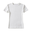 Casual Summer Woman Skinny Fit T-shirt Tight Short-Sleeve O-neck Tee Basic Solid Crop Tops T Shirt