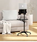 UT-2 Ergonomic Full Motion 2in1 Laptop Floor Stand Monitor Keyboard Support Height Adjust Moving Notebook Desk Home Office
