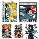 Demon Slayer Patch Iron on Transfers for Clothing Anime Heat Thermal Stickers Applique on Clothes T-shirt Bag Badge Washable DIY