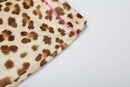 VEITCHE Women's Summer Outfit Casual Leopard Print Long Pant Suit Slim Hoodie Zipper Top High Waist Trousers Set Street Style
