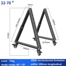 HILLPORT 32-70" TV Cart Free Lifting Rolling Mount Stand Trolley Plasma Screen LED LCD Monitor Low Height Soporte TV Mesa SC5100