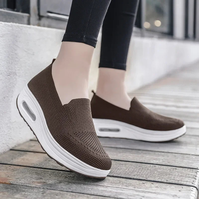 Tennis Female Orthopedic Sneakers Vulcanized Shoes for Women Mesh Breathable Platform Slip-On Ladies Loafer Zapatillas De Mujer