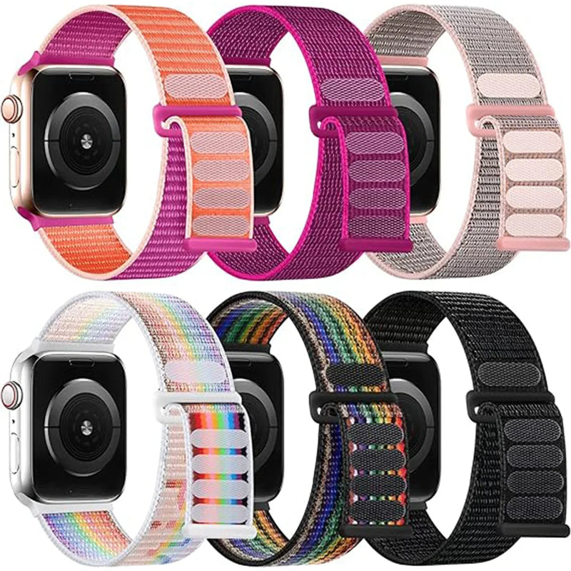 Nylon Loop For Apple Watch Strap Ultra 2 49mm 44mm 40mm 45mm 41mm 42mm 38/45 mm sport Bracelet iwatch Series 9 8 se 7 6 5 3 Band