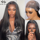 UNice Bye Bye Knots 7x5 Lace Straight Wig Pre Cut Pre Bleached Glueless Wig Human Hair Ready To Wear 150% Density 26Inch
