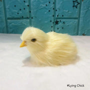 Simulation Küken Deko Plüsch Huhn Modell Figur Niedliches Ornament Realistisches Fell Tierpuppe Huhn Ostergeschenk Kinder