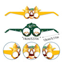 12/6pcs EID Mubarak Decoration Paper Glasses Frame Ramadan Islamic Muslim Photo Booth Props Kids Gift Eid Al Adha Party Supplies