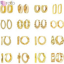 925 Sterling Silber Nadel Metall Runde Twist Creolen für Frauen Europa und Amerika Persönlichkeit Punk Rock Ohrringe Schmuck