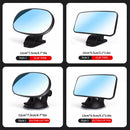 SEAMETAL Car Mirror Interior Baby Mirrors 360 Degrees Rotatable Dashboard Windshield Sun Visor Plate Auxiliary Observe Mirror