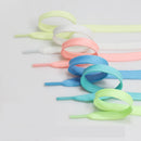 Luminous Shoelaces Flat Laces Sneakers Shoe laces Glow In The Dark Night Color Fluorescent Shoelace 80/100/120/140cm Shoestrings