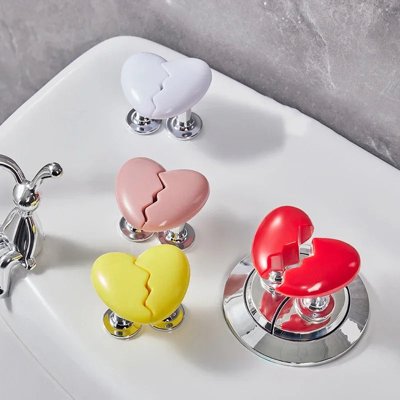 Toilet Press Button Kawaii Handle Heart Shaped Toilet Press for Bathroom Water Tank Buttons Bath Room Decor Accessories 변기손잡이