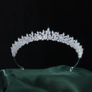 Princess Wedding Tiaras Crowns Bridal Headbands CZ Zirconia Bride Crown Headdress Birthday Party Prom Hair Jewelry Headpiece